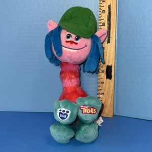Build A Bear Buddies Trolls Cooper 12" Plush Pink Blue Green Hat Stuffed Animal